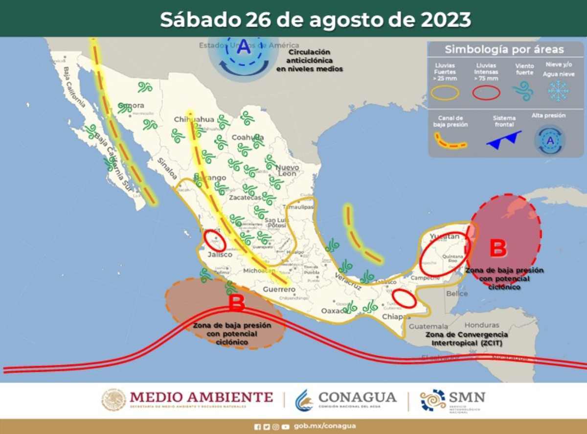 Clima en Quintana Roo: Lluvias Debido a Baja Presión Atmosférica