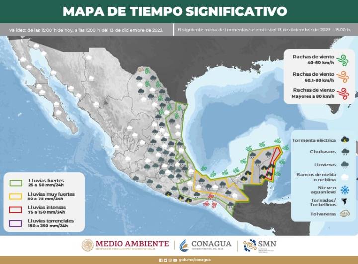 Clima en Quintana Roo Persistencia de Lluvias Intensas segun Pronostico Meteorologico 1