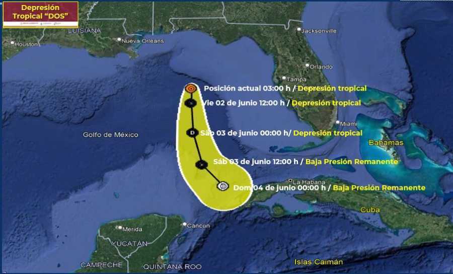 Clima en Quintana Roo Posible formacion de Tormenta Tropical bajo vigilancia del SMN 2