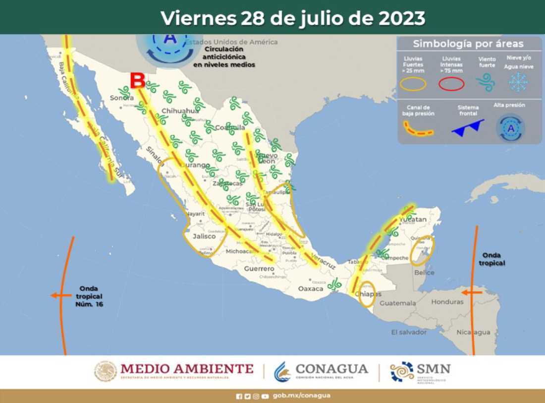 Clima en Quintana Roo: Prevén lluvias puntuales fuertes y ambiente cálido con posibles ráfagas de viento