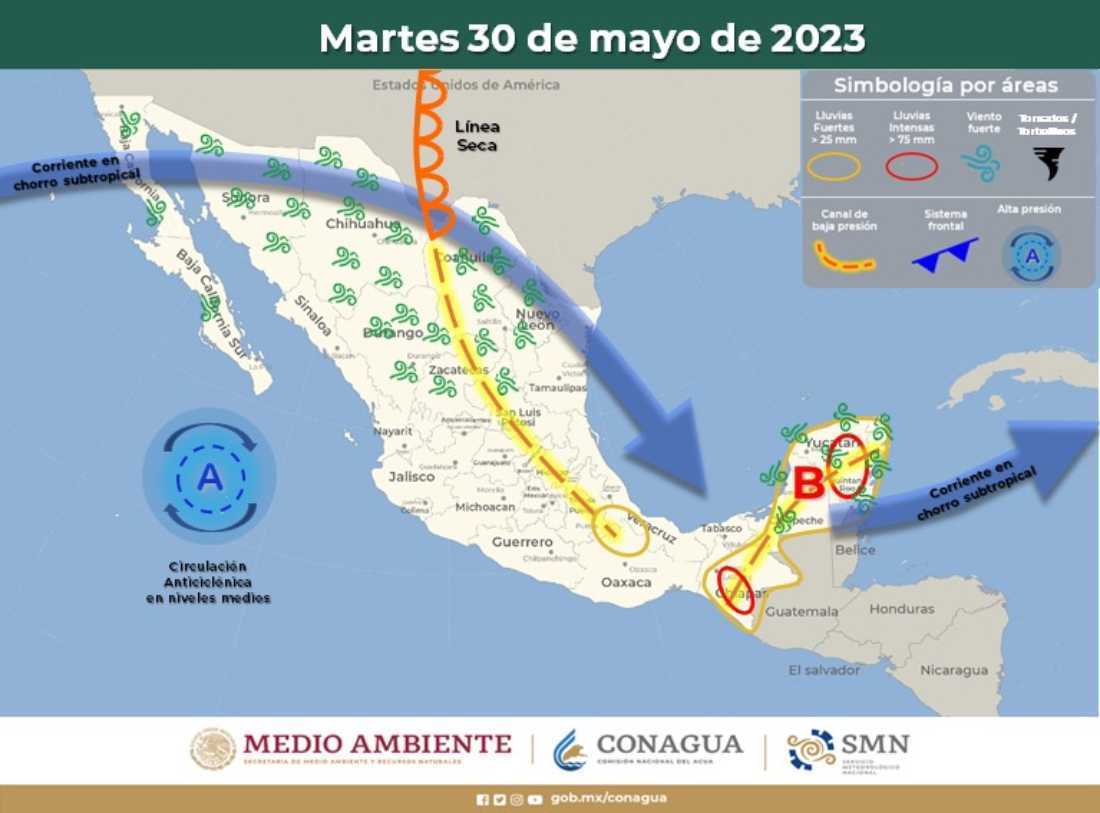 Clima en Quintana Roo: Pronostican lluvias intensas y altas temperaturas