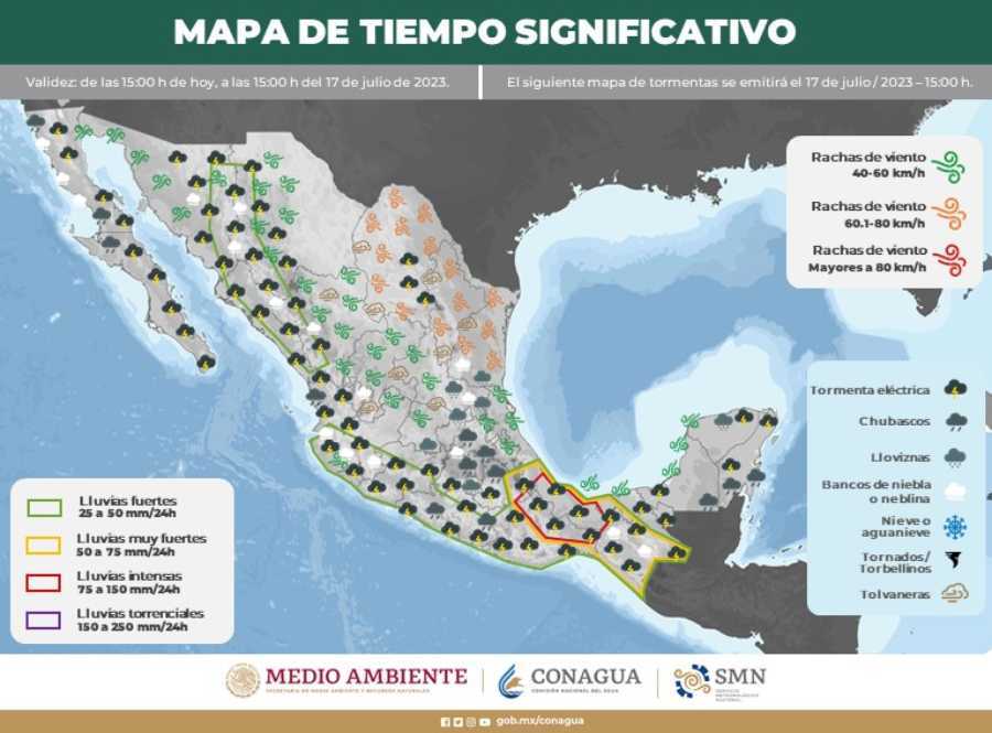 Clima en Quintana Roo Pronostico de intervalos de chubascos y condiciones extremadamente calurosas 1