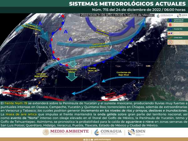 Clima en Quintana Roo Se espera lluvias y fuertes vientos 1