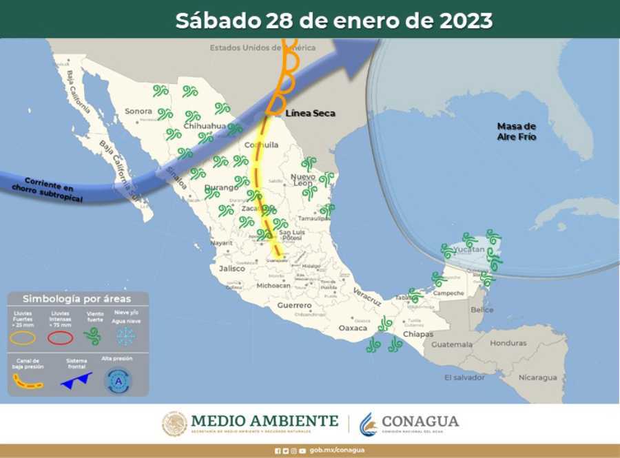 Clima en Quintana Roo: lluvias y vientos fuertes en pronóstico para la Península de Yucatán