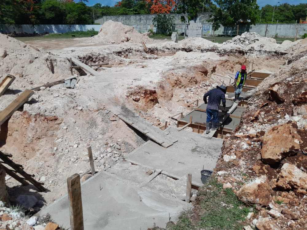 Comienza la construcción de aulas para la Carrera Técnico en Transporte Ferroviario en CONALEP-Chetumal