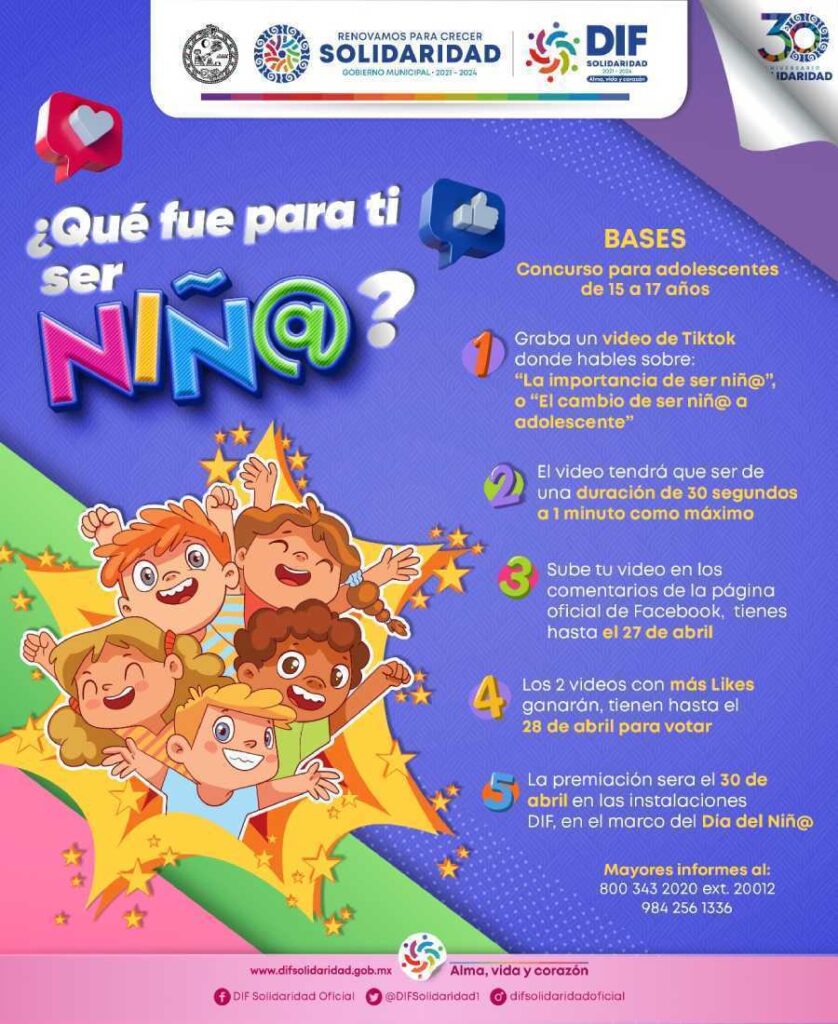 Concurso en TikTok busca fomentar el cuidado infantil