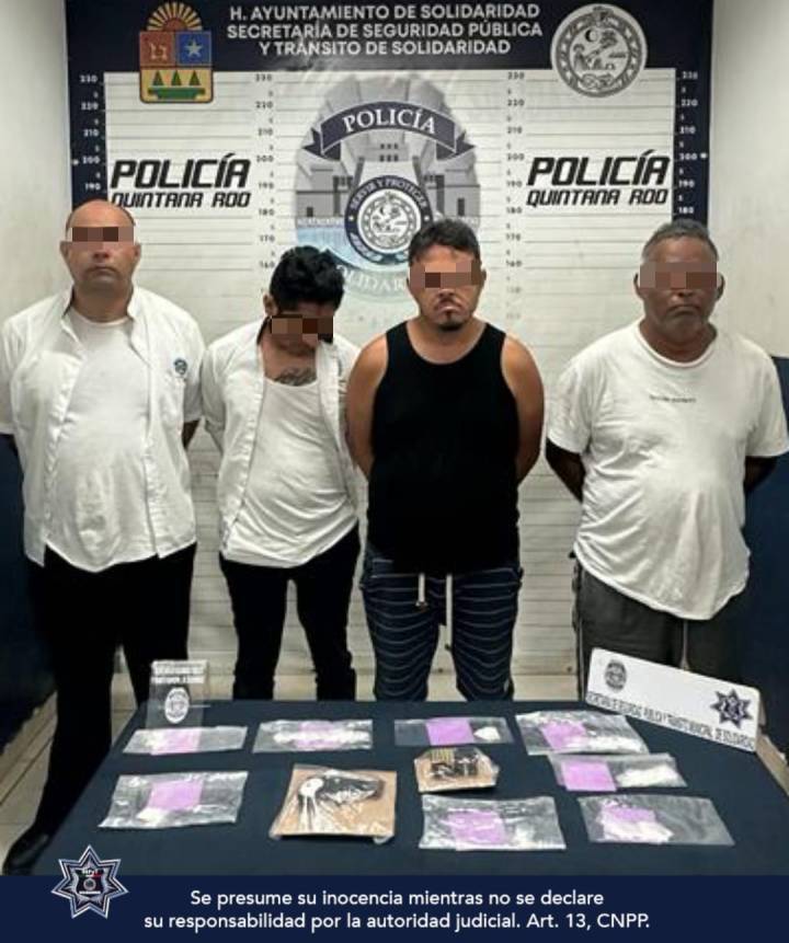 Desarticulan presunta red de tráfico de drogas y armas en Playa del Carmen tras operativo policial