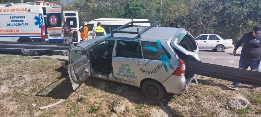 Descuido al volante: Conductor dormido provoca choque en Playa del Carmen