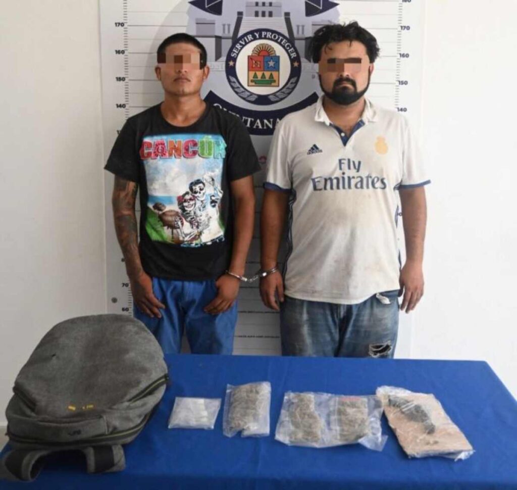 Desmantelado Grupo delictivo en Cancún: Detenidos con Drogas y Arma de Fuego