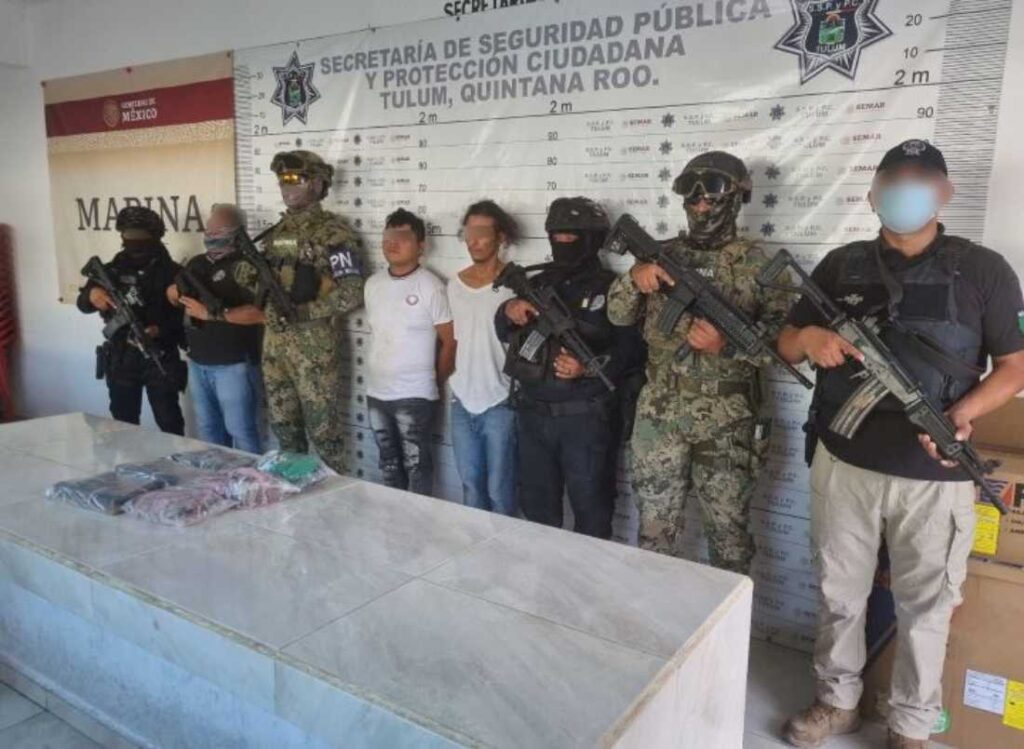 Detenidos en Tulum: Capturan a Dos Individuos con Drogas y Armas