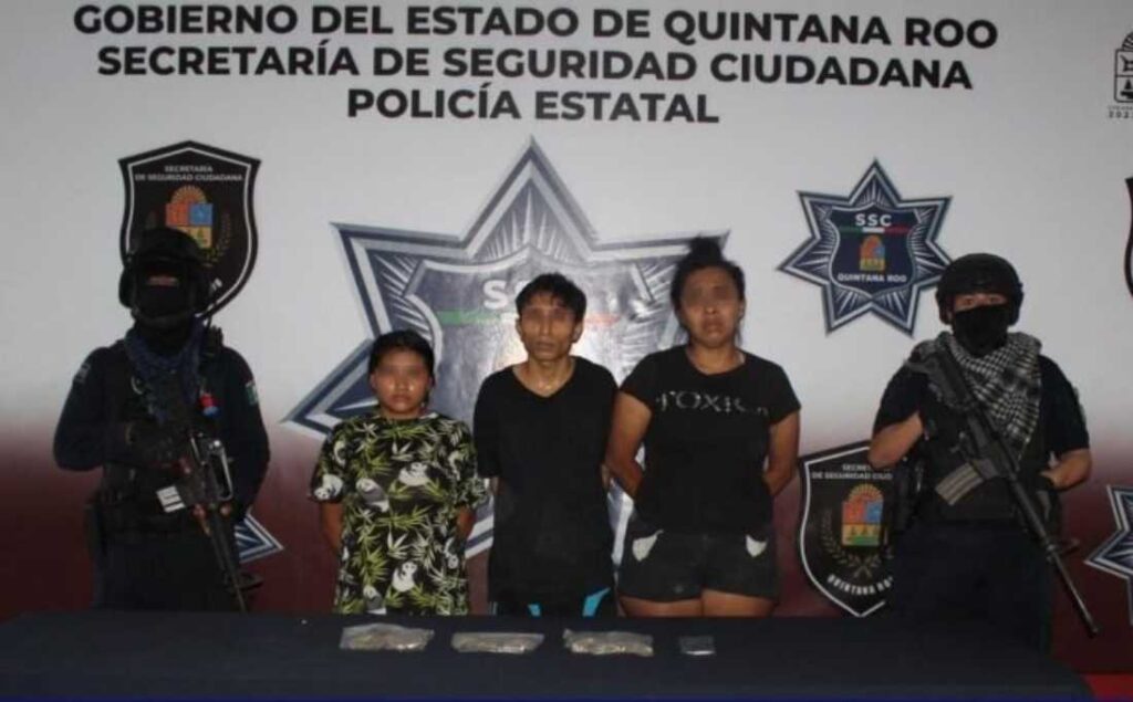 Detenidos tres individuos por venta de drogas en el Fraccionamiento Linda Vista