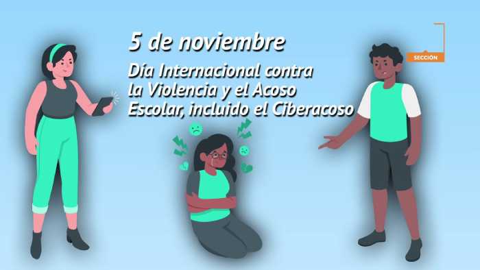 Día Internacional contra la Violencia Escolar y el Acoso Escolar, incluido el Ciberacoso