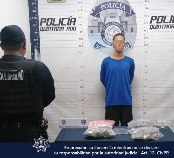 Dos Arrestos por Trafico de Drogas en Playa del Carmen con el Decomiso de Mas de 100 Posibles Dosis 1