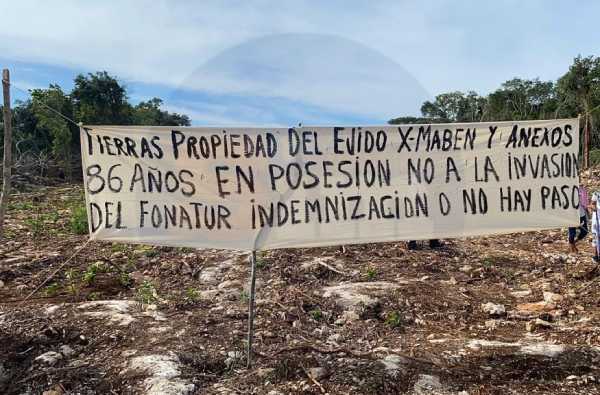 Ejidatarios obstruyen la construccion del Tren Maya en Felipe Carrillo Puerto y piden compensacion por uso de tierra 1