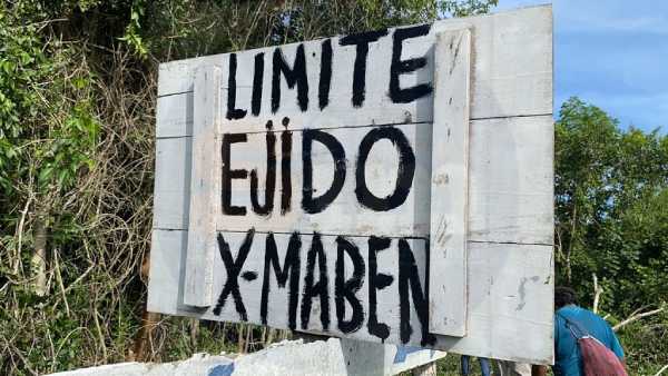 Ejidatarios obstruyen la construccion del Tren Maya en Felipe Carrillo Puerto y piden compensacion por uso de tierra 2