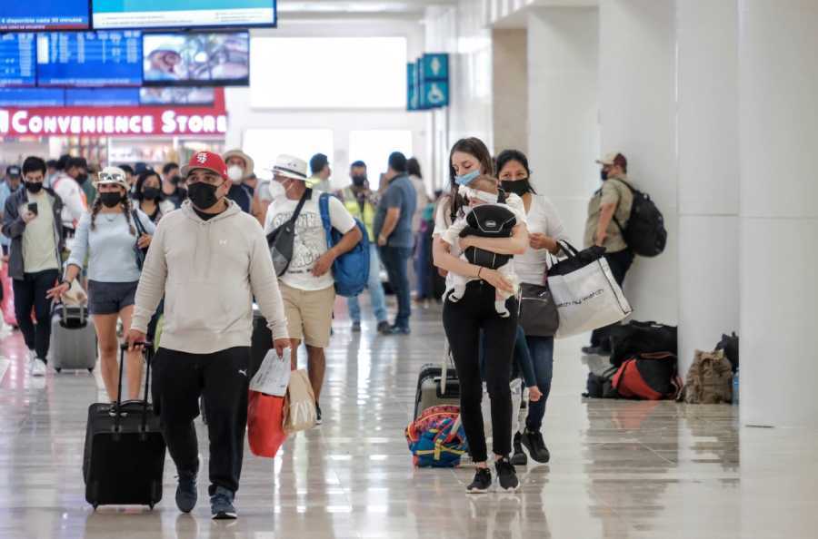 El aeropuerto de Cancún experimenta un fuerte aumento en el número de pasajeros