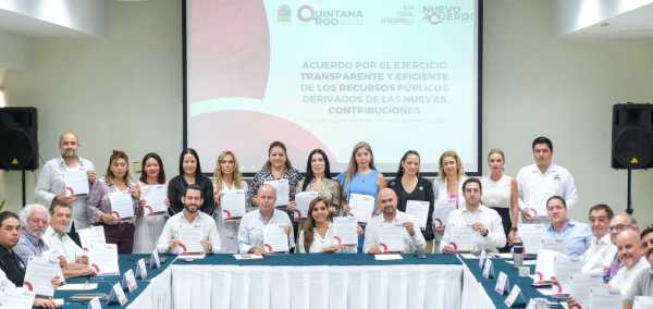 Empresarios firman pacto solidario con Mara Lezama para pagar deuda económica y social de Quintana Roo