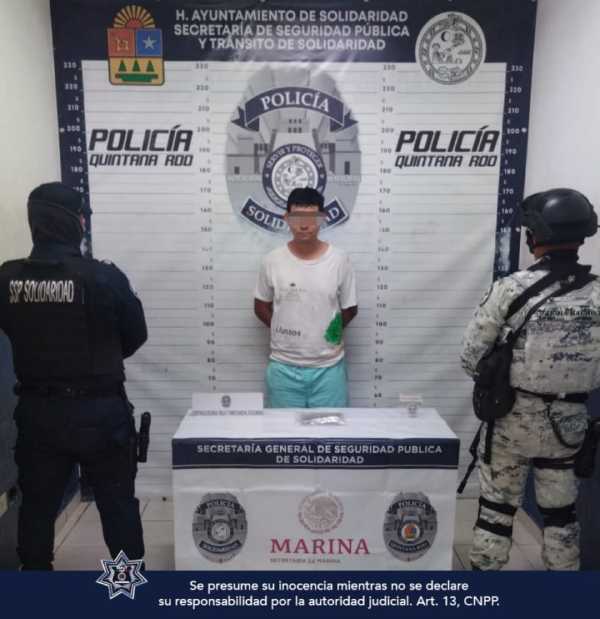 En Playa del Carmen logran la captura de individuo y el decomiso de narcoticos en empresa de paqueteria 1