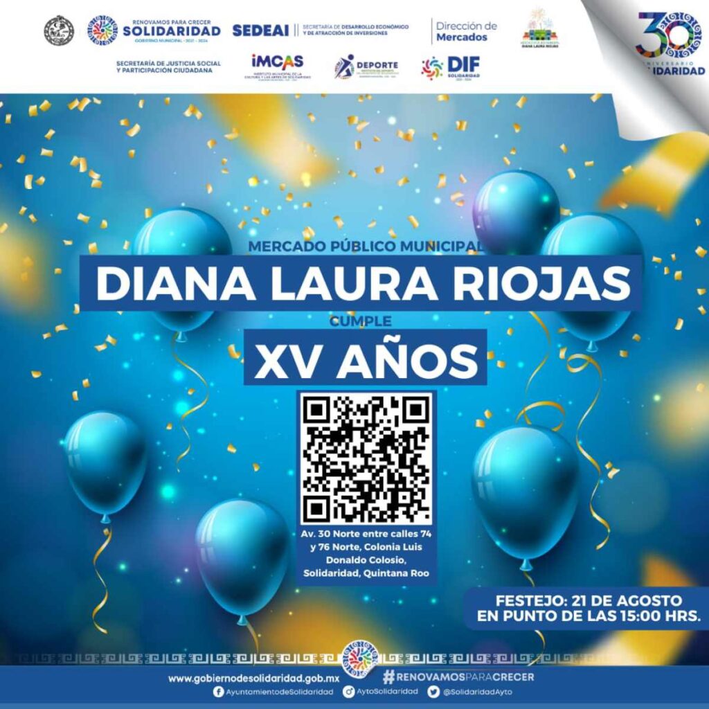 Esplendorosa Conmemoración: XV Aniversario del Mercado Diana Laura Riojas en Playa del Carmen