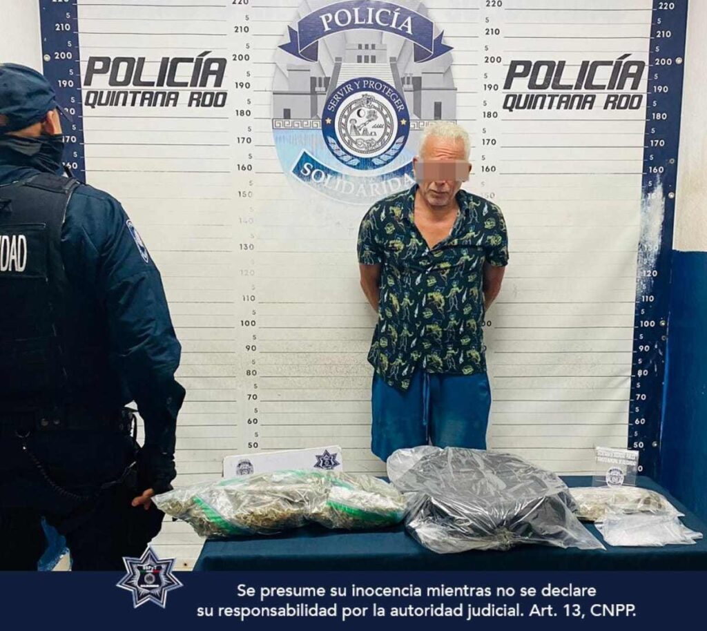 Exitoso operativo en Playa del Carmen: Dos detenidos y decomiso de narcóticos