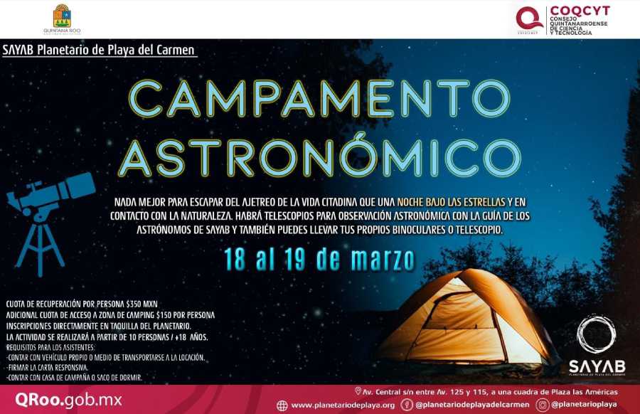 Explora el Universo en el emocionante "Campamento Astronómico" del Planetario Sayab