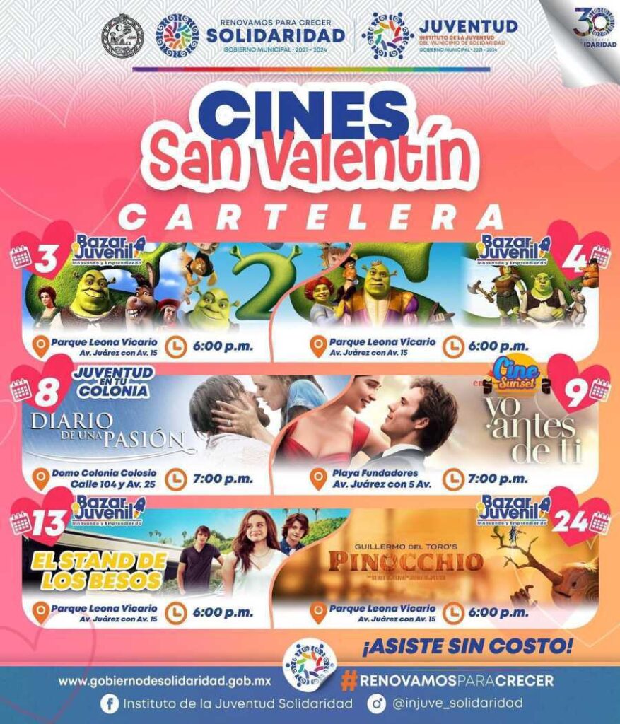 Festival de Cine San Valentín en Playa del Carmen