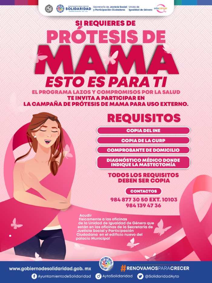 El Gobierno de Lili Campos se ha sumado a la lucha contra el cáncer de mama concientizando sobre la enfermedad