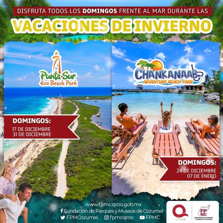 Horarios Alternos en Parques de Cozumel para Diciembre: ¡Disfruta de una Mayor Diversión!