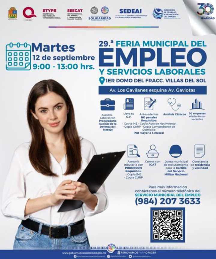 Invitación a la Feria Municipal de Empleo y Servicios Laborales: Ampliando Horizontes Laborales