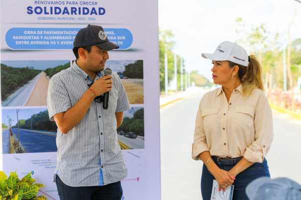 La presidenta de Solidaridad inaugura la renovada Avenida Sur 2