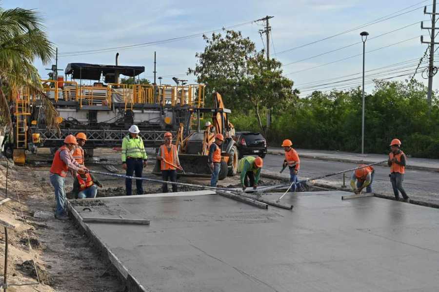 La rehabilitación del boulevard Colosio en Cancún avanza más rápido de lo esperado según la gobernadora Mara Lezama