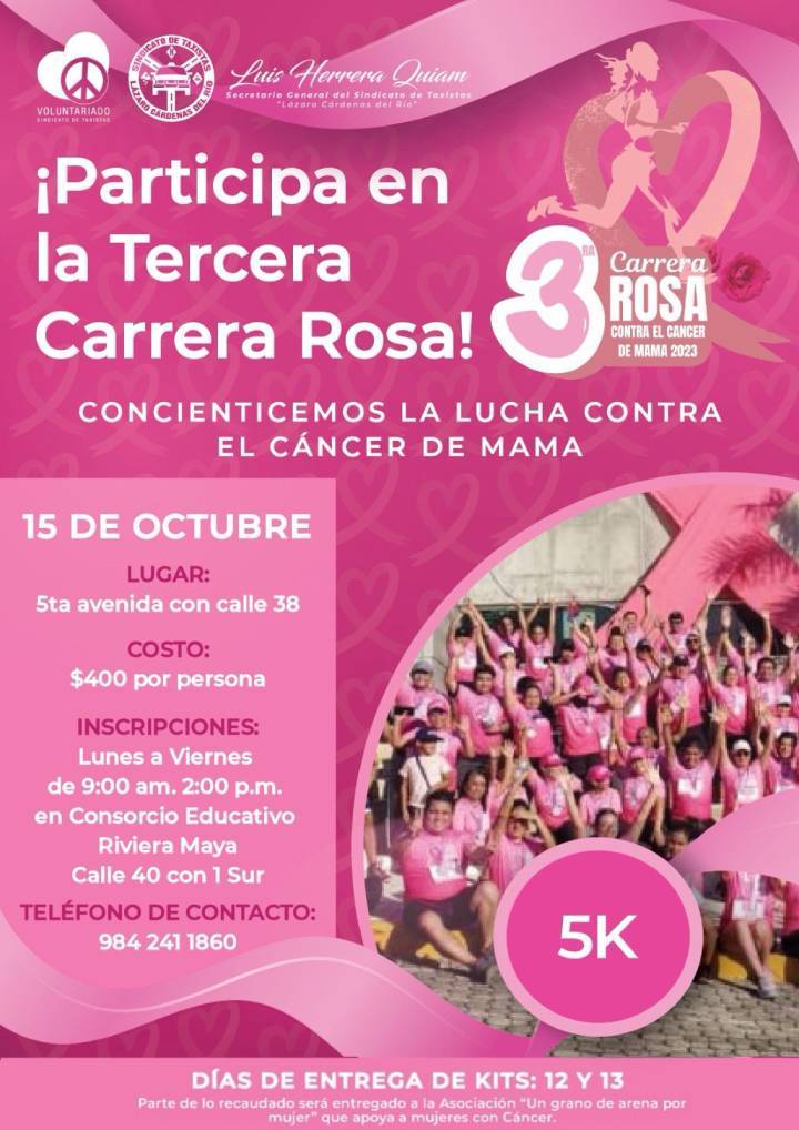 Listos para la Tercera Carrera Rosa: Únete a la Batalla Contra el Cáncer de Mama