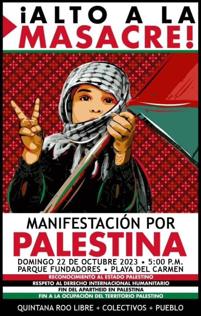 Llamado a la Solidaridad: Playa del Carmen se Moviliza en Apoyo a Palestina