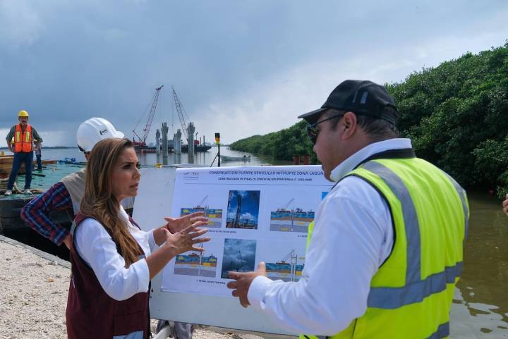 Mara Lezama Supervisa el Proyecto del Puente Nichupté en Cancún, una Obra de Transformación Social