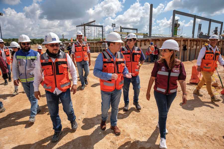Mara Lezama supervisa los avances de la estación del Tren Maya en Cancún Aeropuerto 1 Mara Lezama supervisa los avances de la estacion del Tren Maya en Cancun Aeropuerto 1