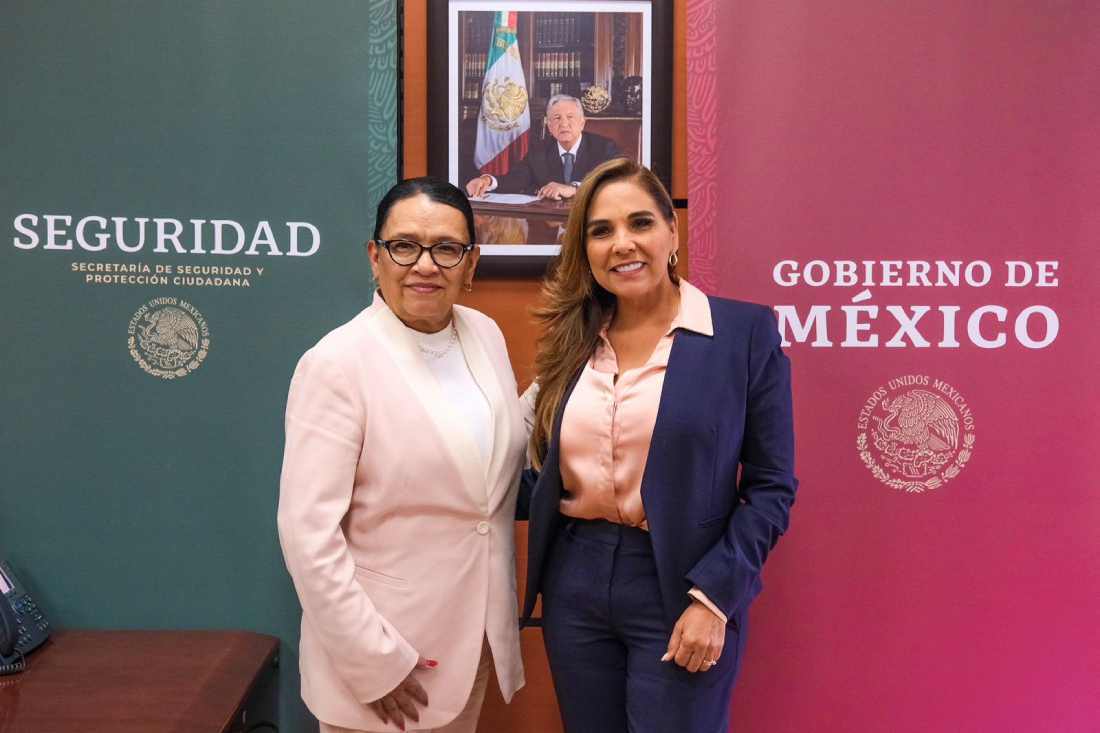 Mara Lezama y Rosa Icela Rodríguez unen fuerzas por la paz en Quintana Roo