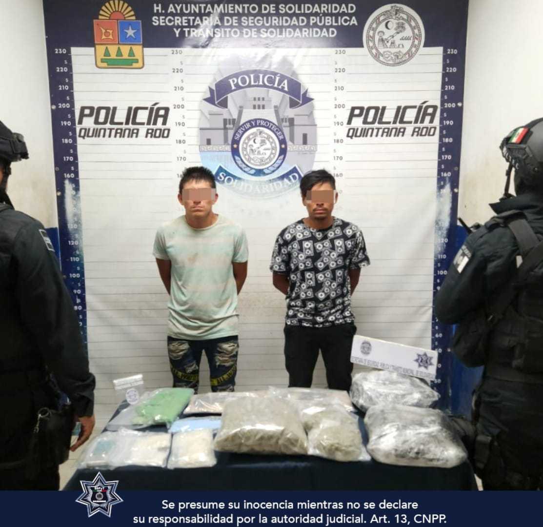 Operativo de la Policía Municipal de Solidaridad en la colonia In House