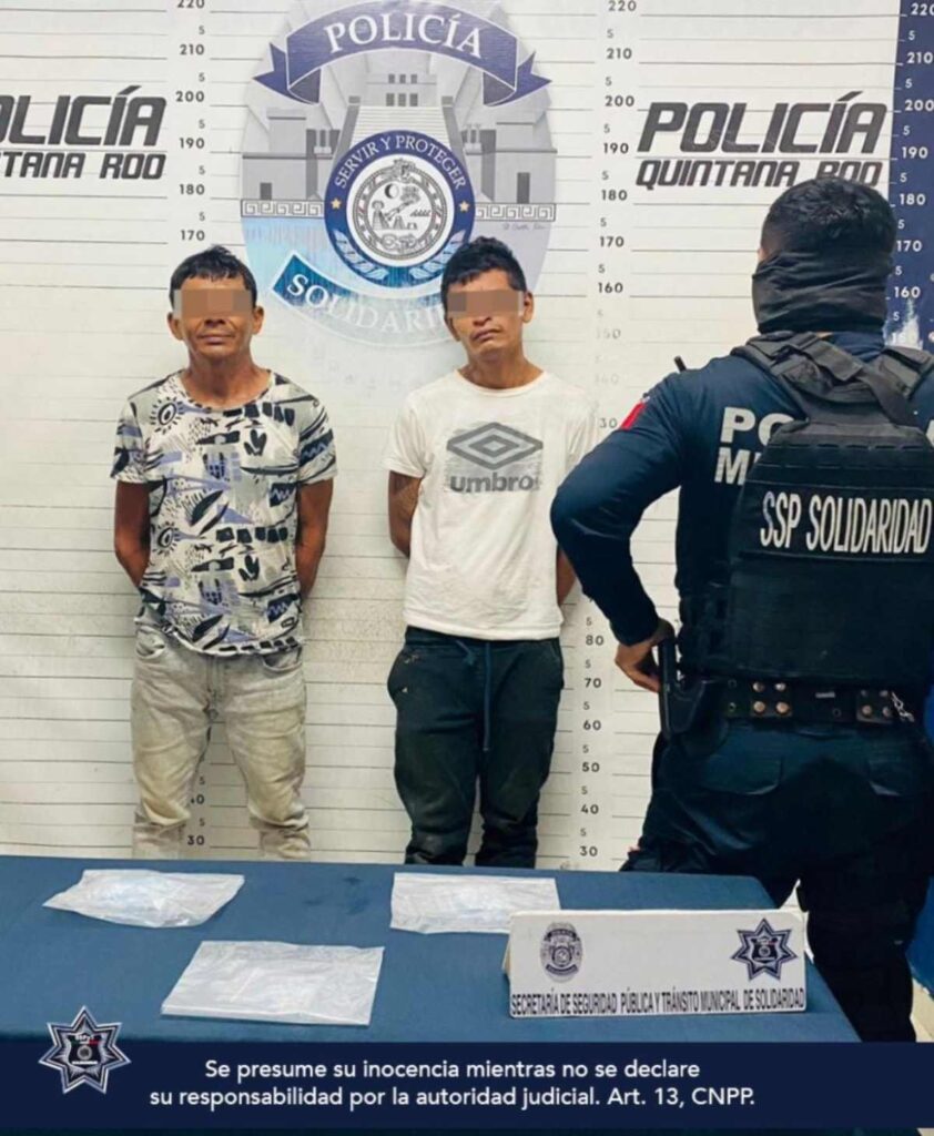 Operativos Policiales en Playa del Carmen: Tres Detenidos y Narcóticos Incautados