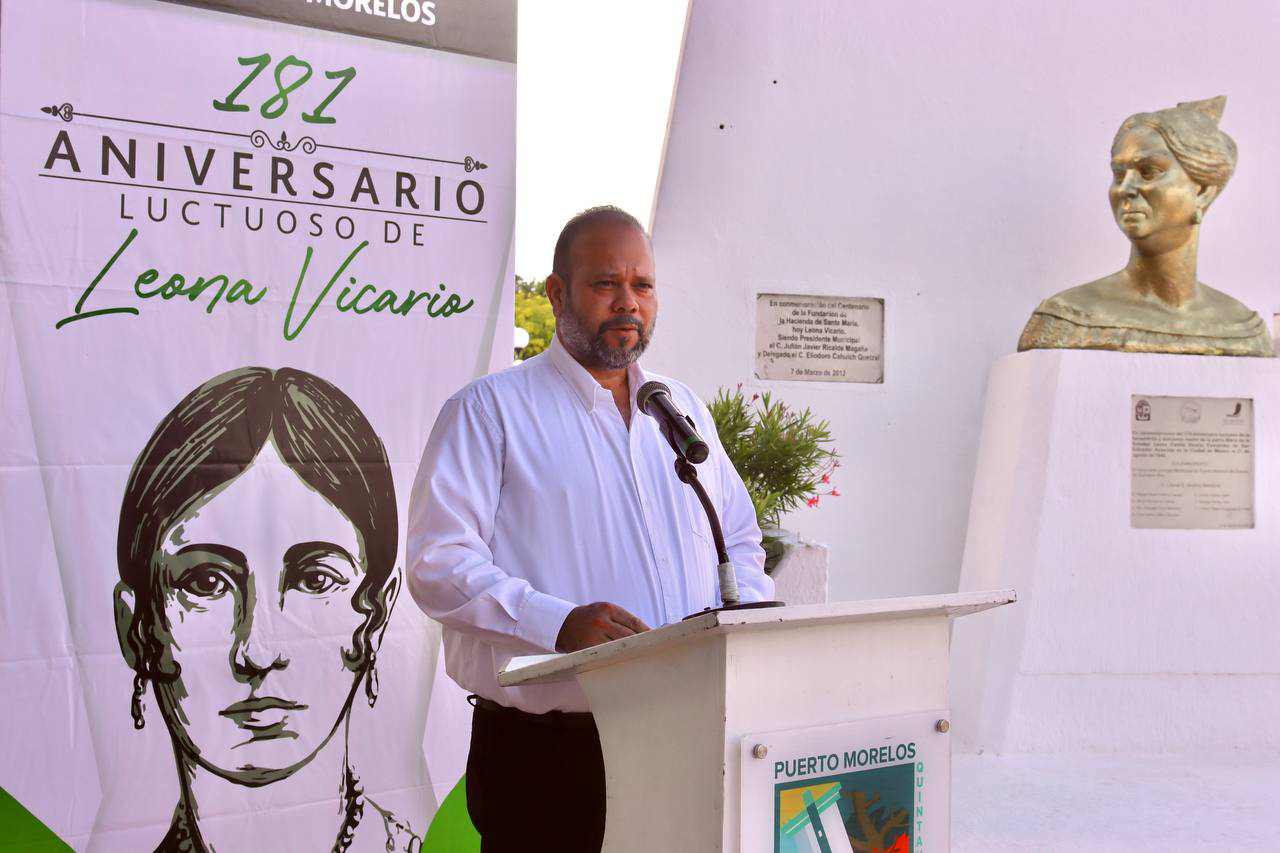 PUERTO MORELOS RINDE HOMENAJE A LEONA VICARIO EN SU 181º ANIVERSARIO LUCTUOSO