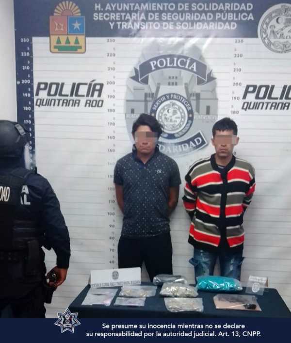 Policia Municipal de Solidaridad realiza diversas detenciones y asegura replicas de armas drogas y motocicleta robada 2