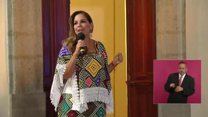 Presentación de Mara Lezama sobre el Proyecto "Yum Kaax" durante la Mañanera de AMLO