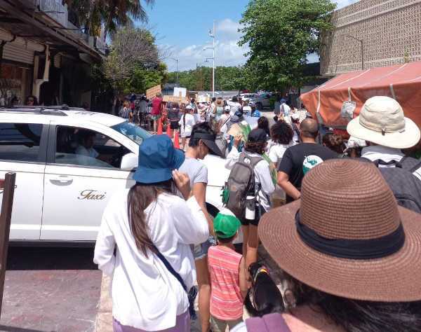 Protestas en Puerto Morelos contra el impacto ambiental de las obras del Tren Maya 2