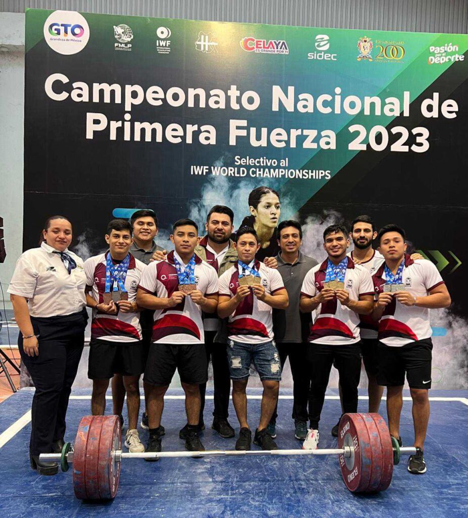 Quintana Roo se corona campeón en el Nacional de Primera Fuerza 2023 de halterofilia