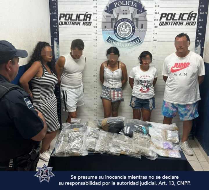 Redada en Playa del Carmen: 8 Arrestos por Presunto Tráfico de Drogas