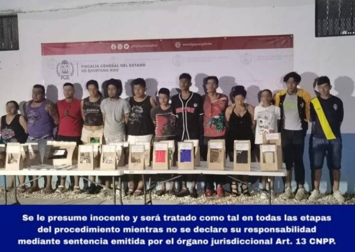 Redada policial en Vista Real de Cancún desmantela a banda de presuntos traficantes de drogas