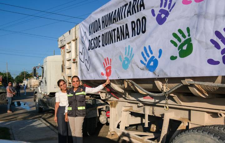 Salida de 50 Toneladas de Ayuda Humanitaria de Quintana Roo a Guerrero 1