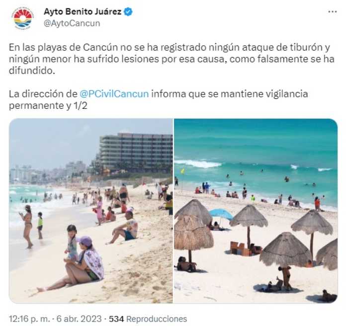 Secretario de Turismo de Cancún asegura que noticias falsas no afectan la llegada de turistas a la ciudad