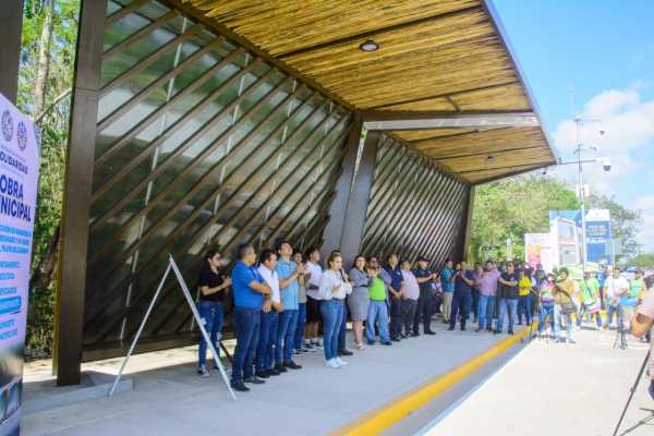 Solidaridad ofrece seguridad y proteccion a estudiantes con nuevo paradero inaugurado por Lili Campos 1