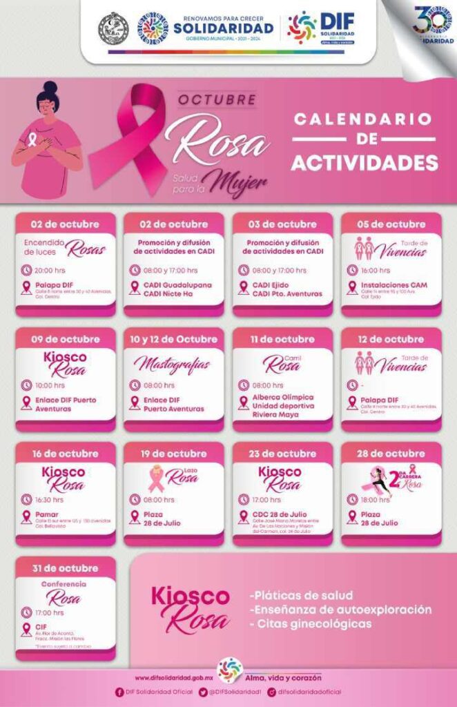 Solidaridad se Tine de Rosa en Octubre para la Salud de las Mujeres 3