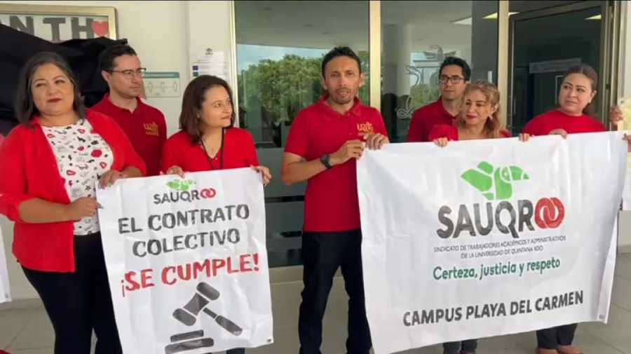 Trabajadores sindicalizados inician paro laboral en la Uqroo de Playa del Carmen y Chetumal 5